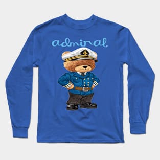 ADMIRAL CAPTAIN BEAR Long Sleeve T-Shirt